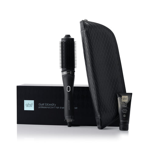 GHD DUET BLOWDRY HAIR DRYER BRUSH GIFT SET IN BLACK
